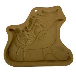 Vintage Brown Bag Cookie Art Sleigh Cookie Mold 1985 for Baking & Collecting